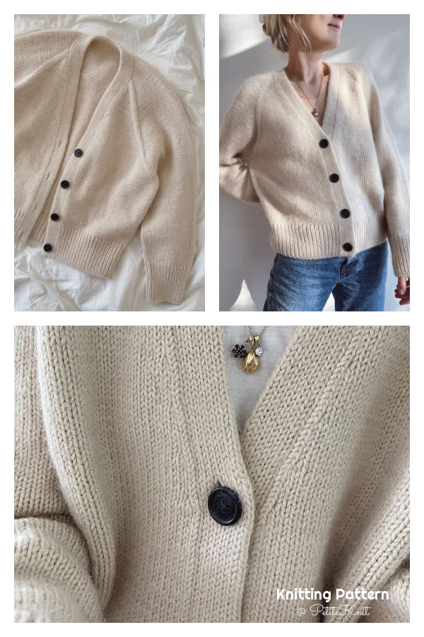 Classic Champagne Cardigan Knitting Pattern