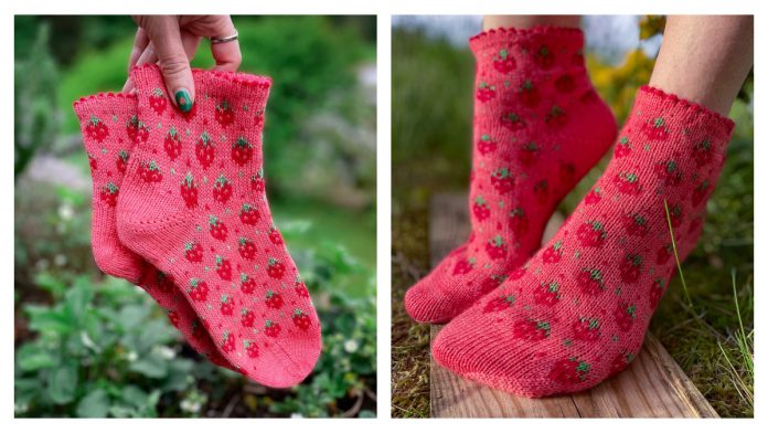 Itty Bitty Berry Socks Knitting Pattern