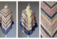 Lace Border Flying V Shawl Free Knitting Pattern