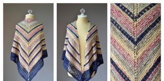 Lace Border Flying V Shawl Free Knitting Pattern