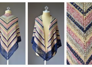 Lace Border Flying V Shawl Free Knitting Pattern