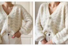 Lace Jean Cardigan Knitting Pattern (XS - 4XL)