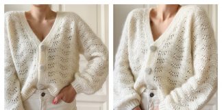 Lace Jean Cardigan Knitting Pattern (XS - 4XL)