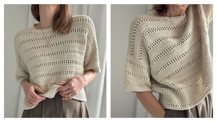 Lacey Loop Tee Top Knitting Pattern