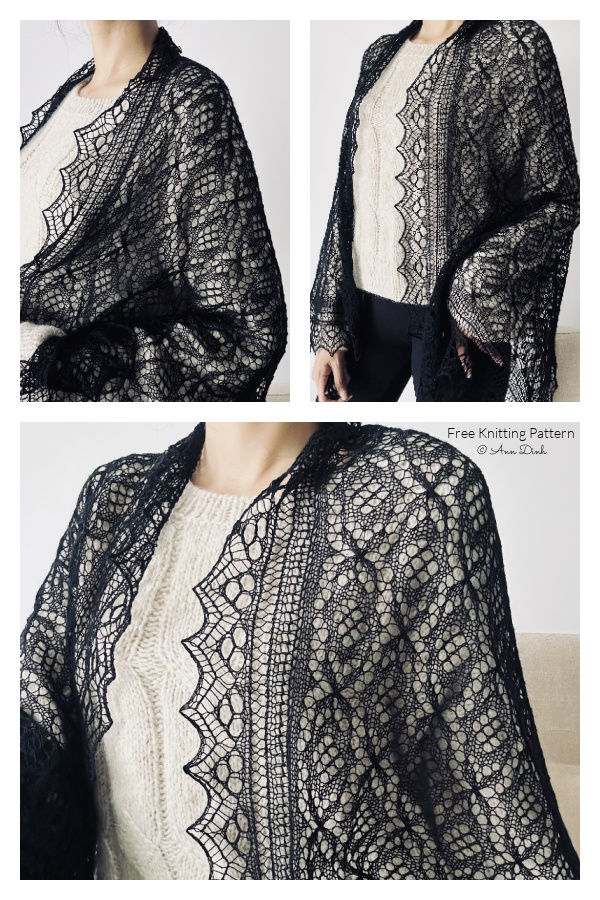Lucky Clover Lace Stole Shawl Free Knitting Pattern