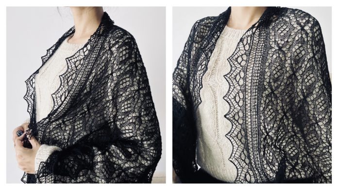 Lucky Clover Lace Stole Shawl Free Knitting Pattern