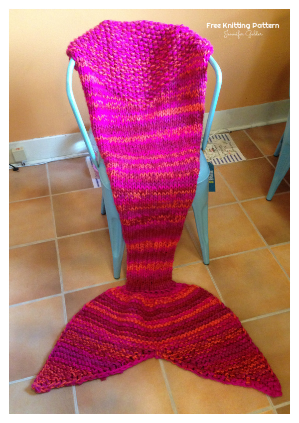 Mermaid Lap Blanket Free Knitting Pattern