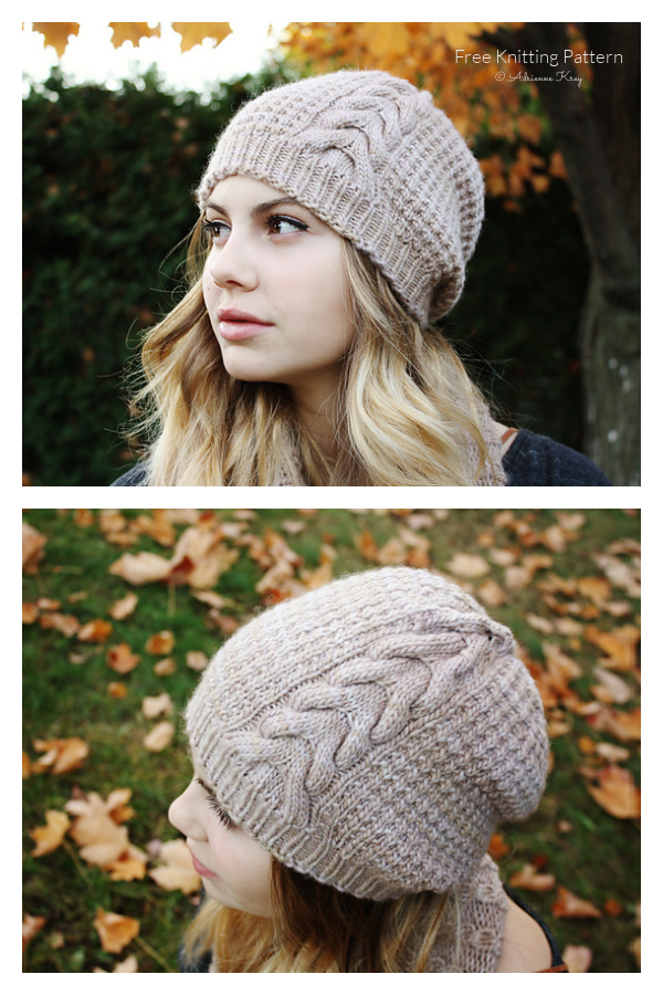 Molly Cable Hat Free Knitting Pattern