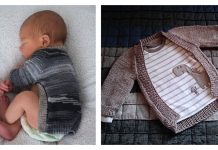 Newborn Vertebrae Cardigan Free Knitting Pattern