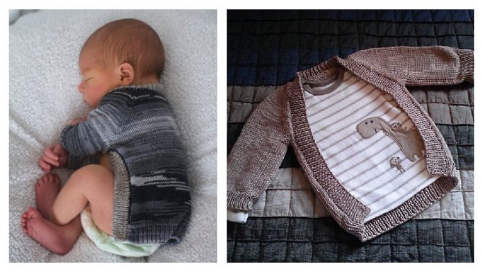 Newborn Vertebrae Cardigan Free Knitting Pattern