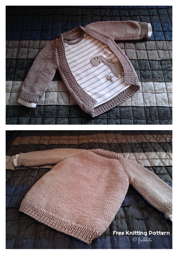 Newborn Vertebrae Cardigan Free Knitting Pattern