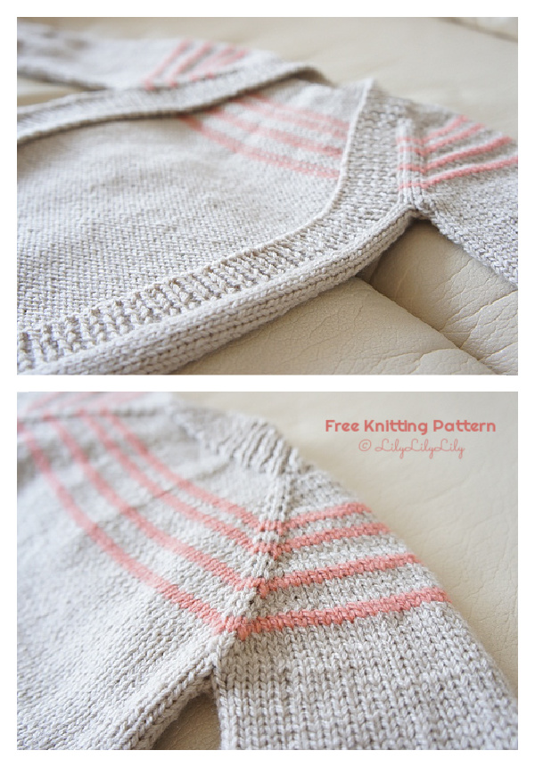 Newborn Vertebrae Cardigan Free Knitting Pattern