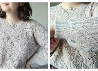 Oleander Leaf Pullover Sweater Free Knitting Pattern