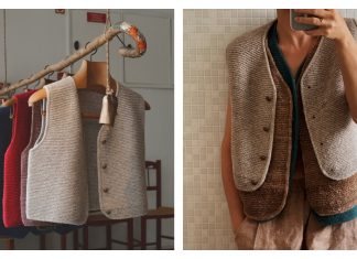Pelica Garter Stitch Vest Knitting Pattern
