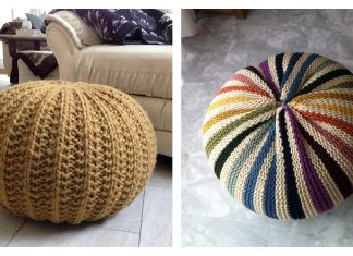 Pickles Pouf Ottoman Free Knitting Patterns