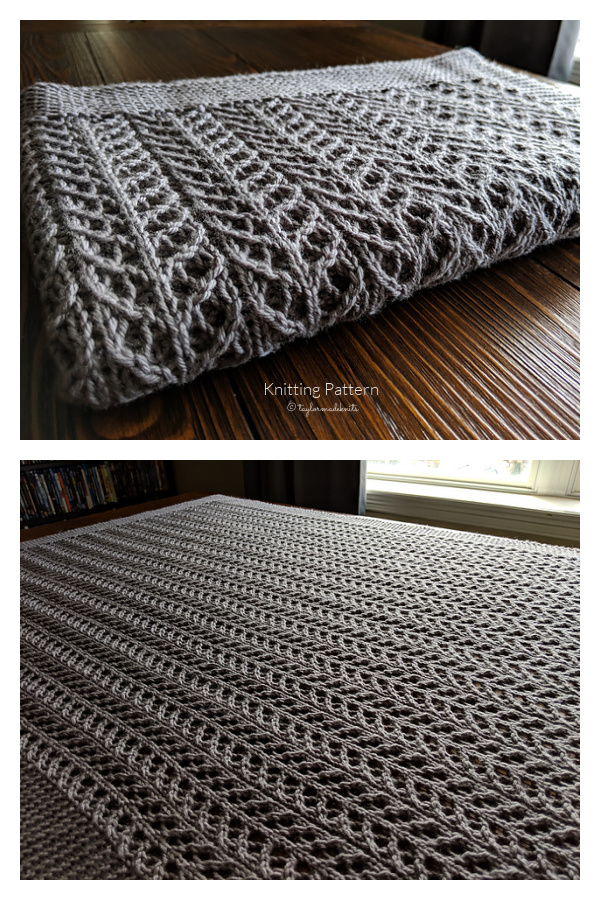 Pine Forest Baby Blanket Knitting Pattern