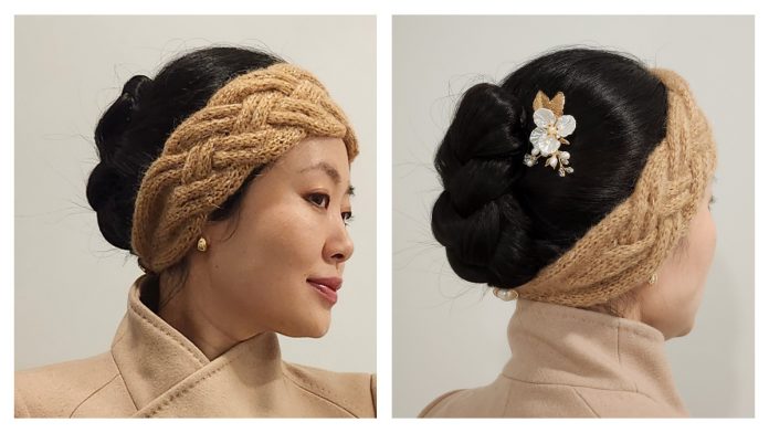 Plush Braided Headband Free Knitting Pattern