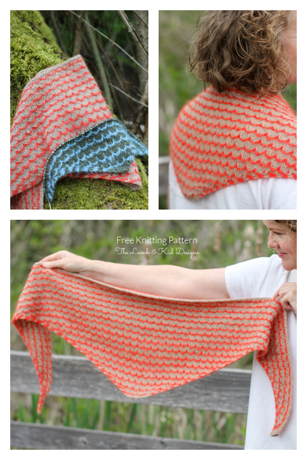 Popple Bandana Scarf Free Knitting Pattern
