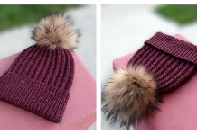 Ribbed Just a Hat Free Knitting Pattern