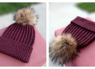 Ribbed Just a Hat Free Knitting Pattern