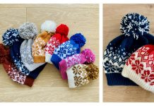Snowflake Hat Free Knitting Pattern