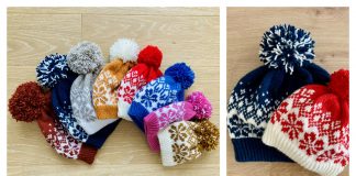 Snowflake Hat Free Knitting Pattern