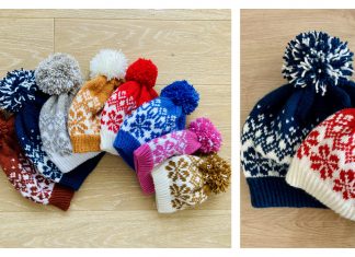 Snowflake Hat Free Knitting Pattern