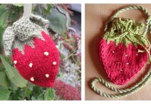 Strawberry Drawstring Bag Free Knitting Patterns