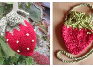 Strawberry Drawstring Bag Free Knitting Patterns