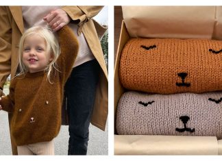 Teddy Bear Sweater Top Knitting Pattern(3M - 7Y)