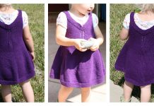Toddler Girl Violet Dress Free Knitting Pattern
