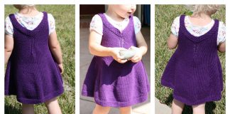 Toddler Girl Violet Dress Free Knitting Pattern
