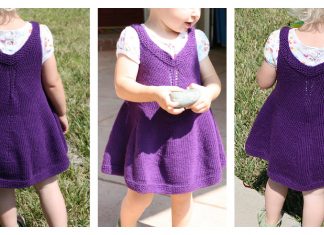 Toddler Girl Violet Dress Free Knitting Pattern