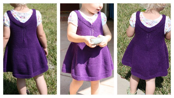 Toddler Girl Violet Dress Free Knitting Pattern