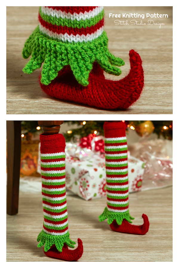 Elf Shoe Table Leg Cover Free Knitting Pattern