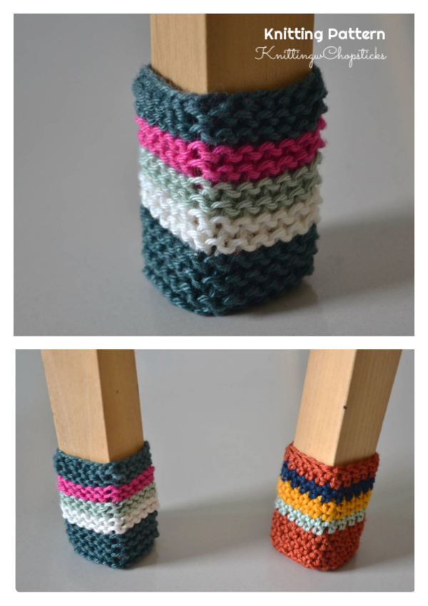 Scrappy Garter Stitch Chair Leg Socks Knitting Pattern