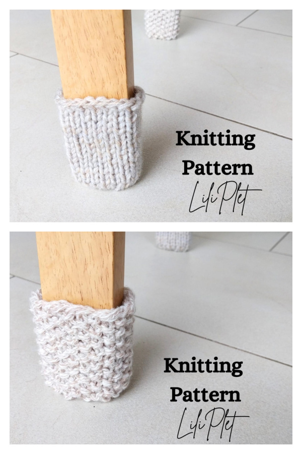 Chunky Chair Leg Socks / Leg Cozy Knitting Patterns