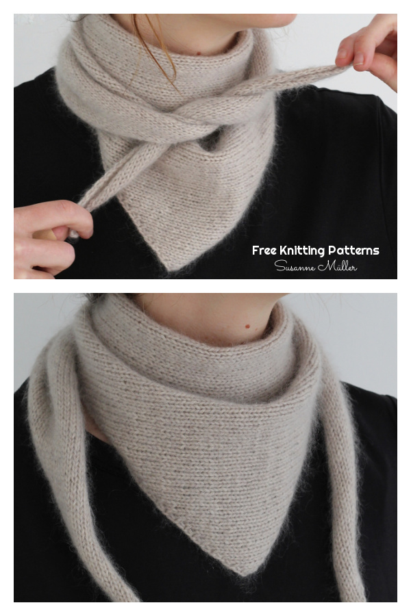 Easy Peasy Bandana Free Knitting Pattern