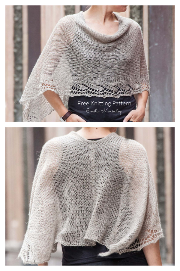 Emilia Lace Poncho Free Knitting Pattern