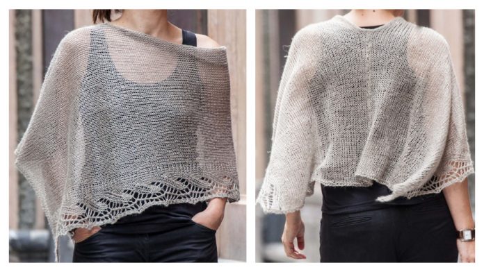 Emilia Lace Poncho Free Knitting Pattern