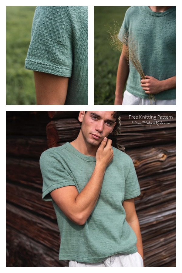 Slåtter Men’s T-shirt Free Knitting Pattern