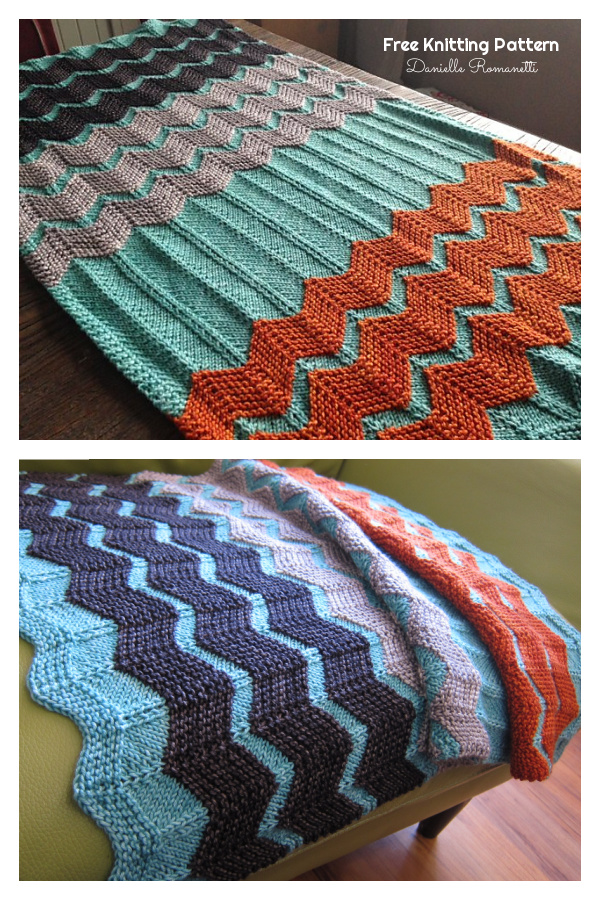 The Walt Painted Chevron Baby Blanket Free Knitting Pattern