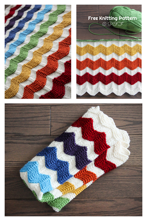 The Walt Painted Chevron Baby Blanket Free Knitting Pattern