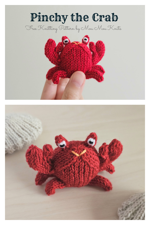 Amigurumi Toy Crab Free Knitting Pattern