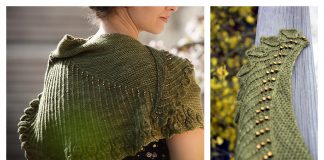 Asymmetric Secession Leaf Shawl Knitting Pattern