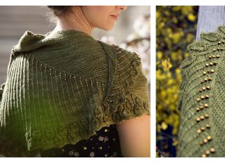 Asymmetric Secession Leaf Shawl Knitting Pattern