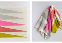 Colorful Wedges Baby Blanket Free Knitting Pattern