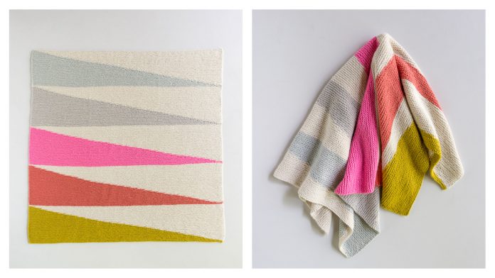 Colorful Wedges Baby Blanket Free Knitting Pattern
