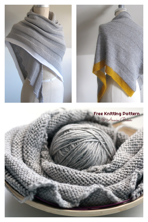 Groovy Shawl Free Knitting Pattern - DK Version