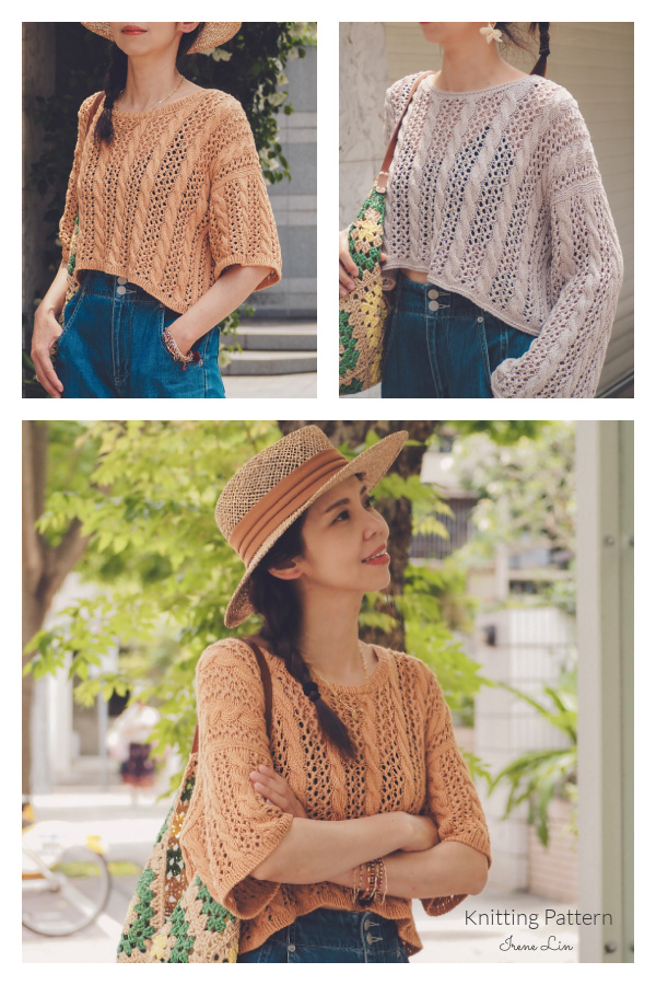 Kylie Pullover Lace Sweater Knitting Pattern